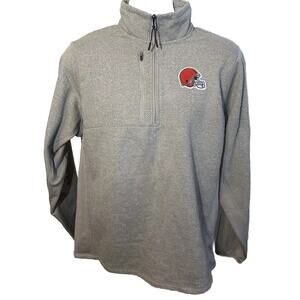Cleveland Browns Mens Long Sleeve Pullover Quarter Zip NFL Antigua Size large